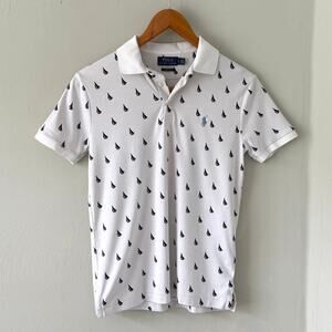 Polo Ralph Lauren Custom Slim Fit Sailboat Print Polo Shirt, size S
